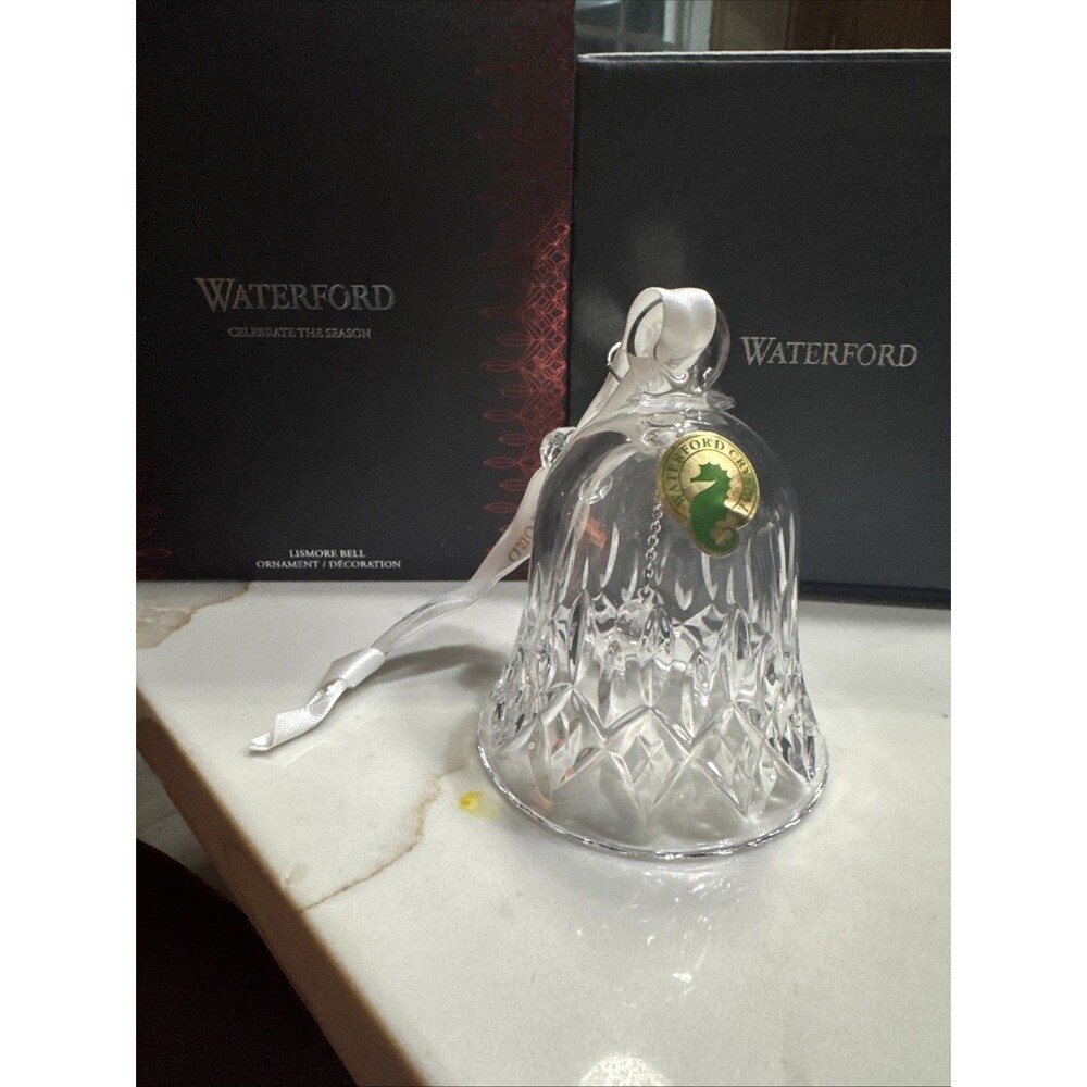 NEW 2019 Waterford Lismore Bell Crystal Christmas Ornament New in BOX